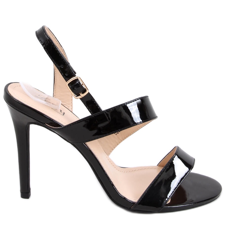 Sandália de salto alto Amanda Black preto