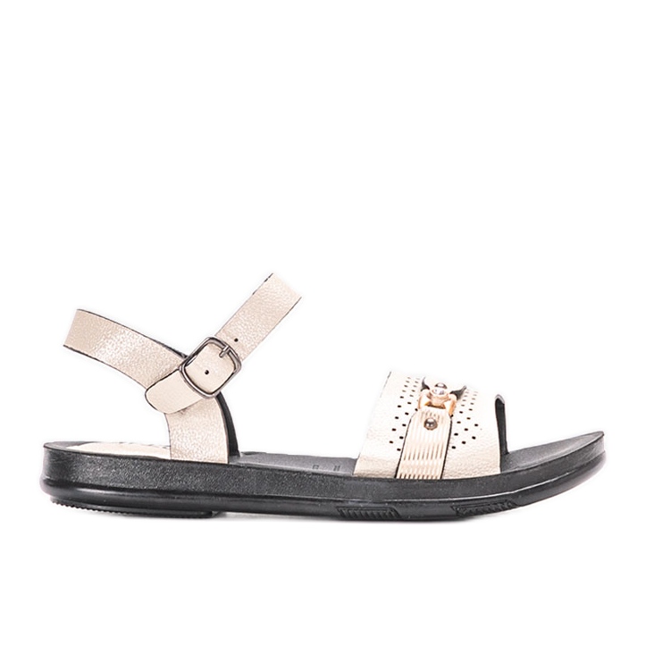 Sandálias femininas bege Lehti multicolorido