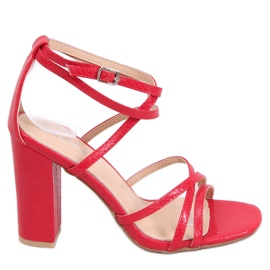 Judith Sandália de tacão vermelho