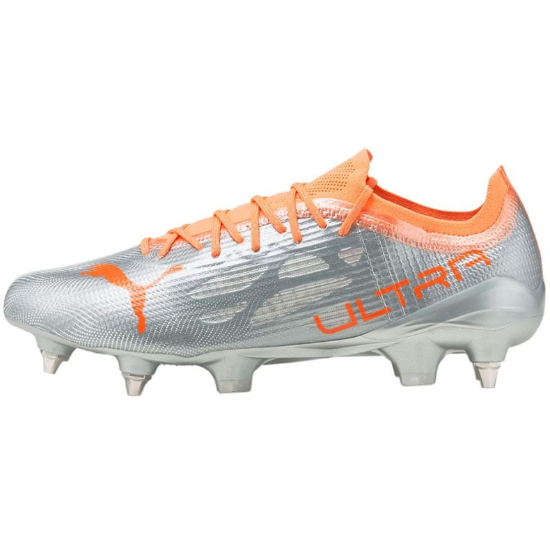 Chuteiras de futebol Puma Ultra 1.4 MxSG M 106718 01 cinza prata
