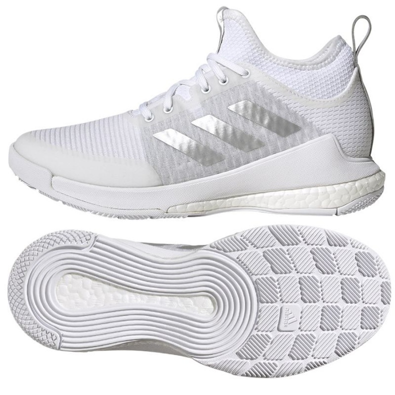 Tênis de vôlei Adidas CrazyFlight Mid W GY9278 branco branco