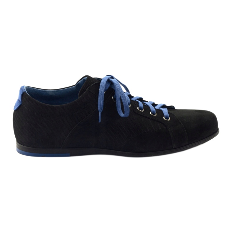 Sapatos esportivos masculinos negros Pilpol C191 preto azul