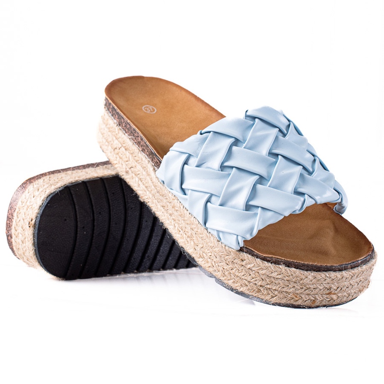 SHELOVET flip-flops de plataforma azul SHELOVET flip-flops de plataforma azul