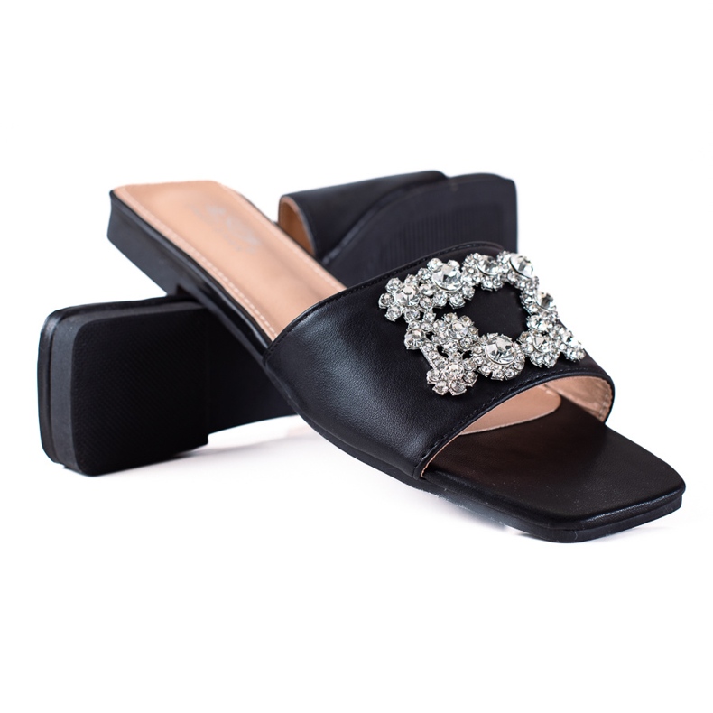 SHELOVET Chinelos elegantes preto