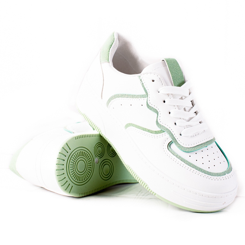 SHELOVET tênis feminino branco verde