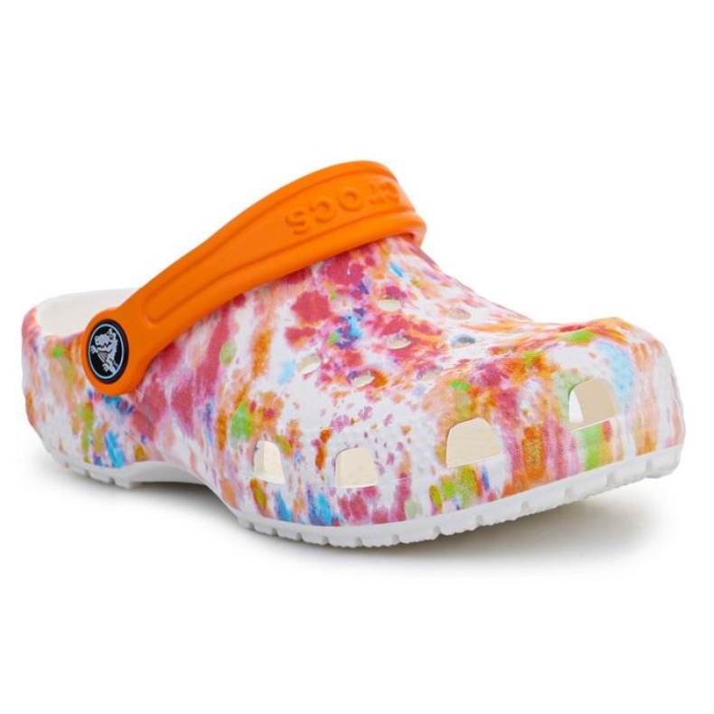 Chinelos Crocs Classic Tie Dye Graphic Kids Clog 206995-83B multicolorido