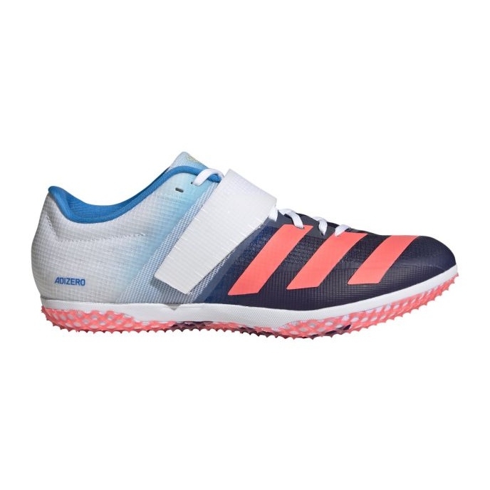 Tênis Adidas Adizero salto em altura GY0922 branco preto vermelho azul