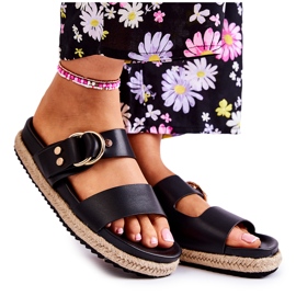 FB1 Chinelos femininos Penélope pretos da moda FB1 Chinelos femininos Penélope pretos da moda