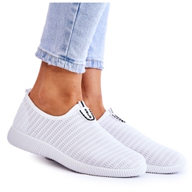 PG1 Tênis esportivo feminino slip-on branco Charlien