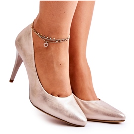 Sergio Leone Estiletes Clássicos de Couro Esfregados em Ouro Magicamente dourado Sergio Leone Estiletes Clássicos de Couro Esfregados em Ouro Magicamente dourado