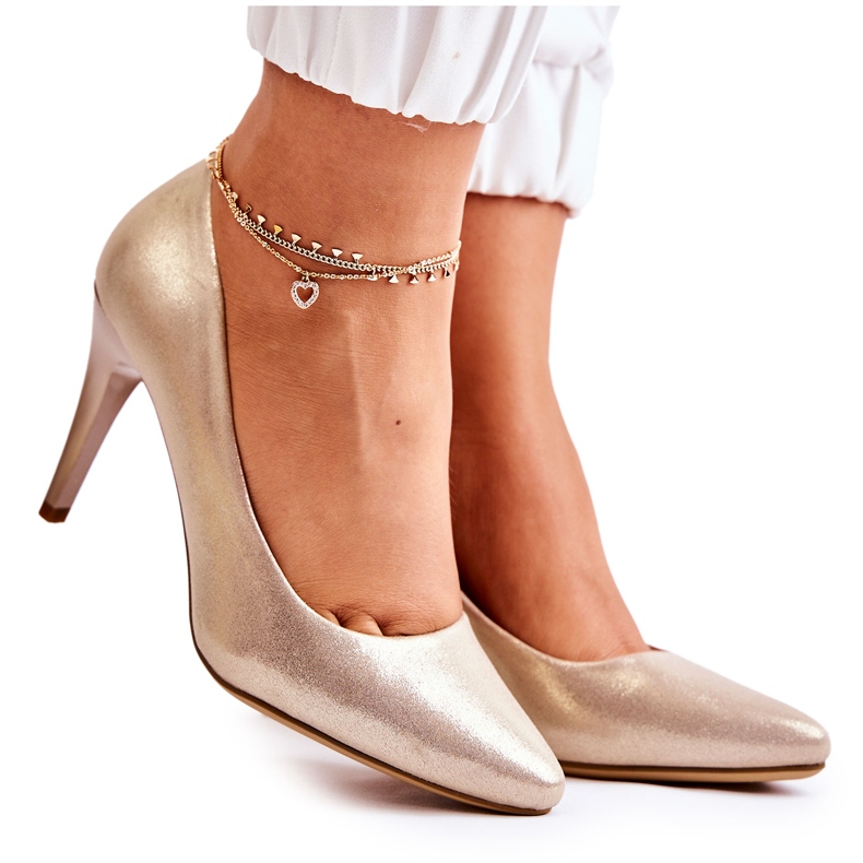 Sergio Leone Estiletes Clássicos de Couro Magicamente Dourados