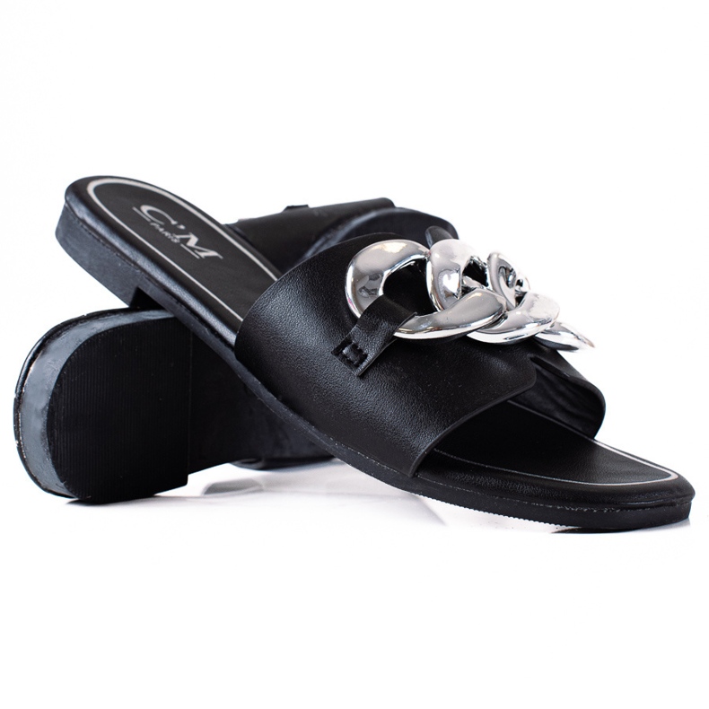 SHELOVET Chinelos com corrente preto SHELOVET Chinelos com corrente preto