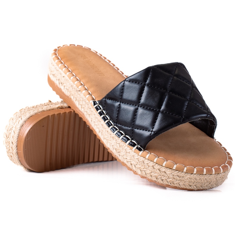 SHELOVET flip-flops de plataforma preto