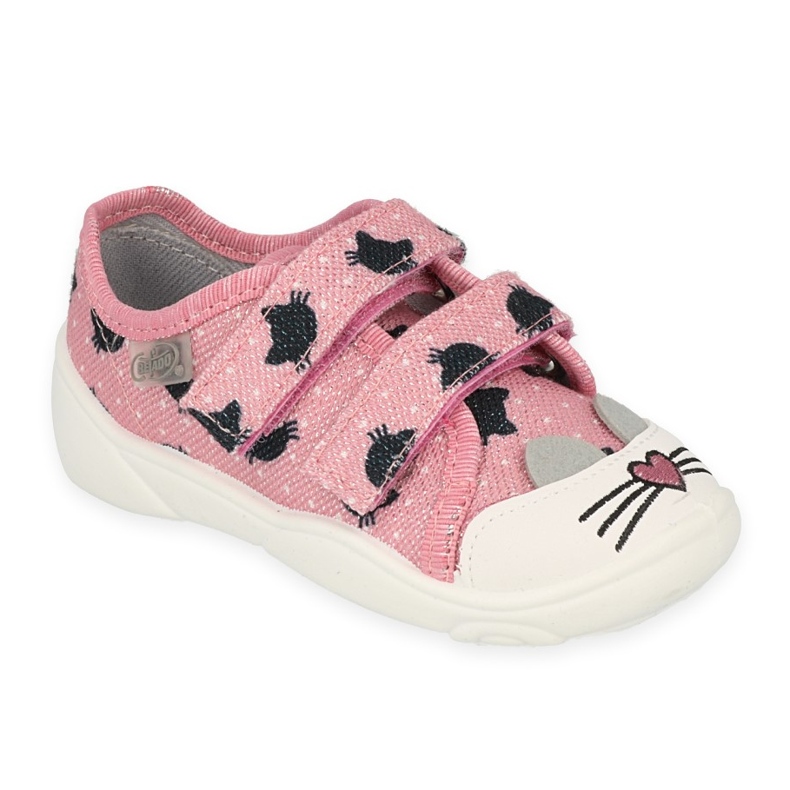 Calçado infantil Befado 907P150 CATS preto rosa prata