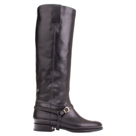 Marco Shoes Botas de montaria com tira no tornozelo preto