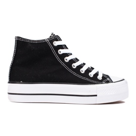 SHELOVET Tênis alto na plataforma preto