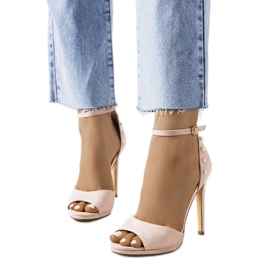 Sandálias bege de salto alto Masih