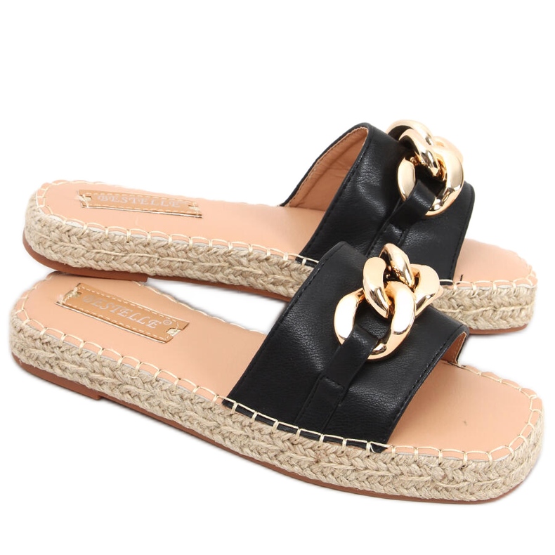 Alpargatas com corrente Doria Black preto