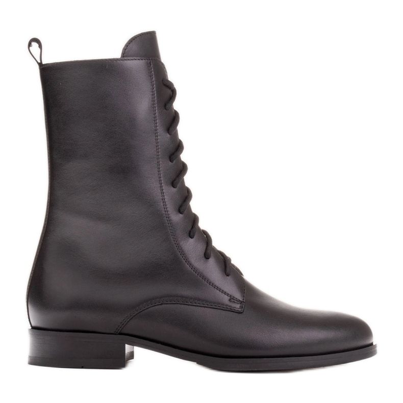 Marco Shoes Botas clássicas de salto baixo preto