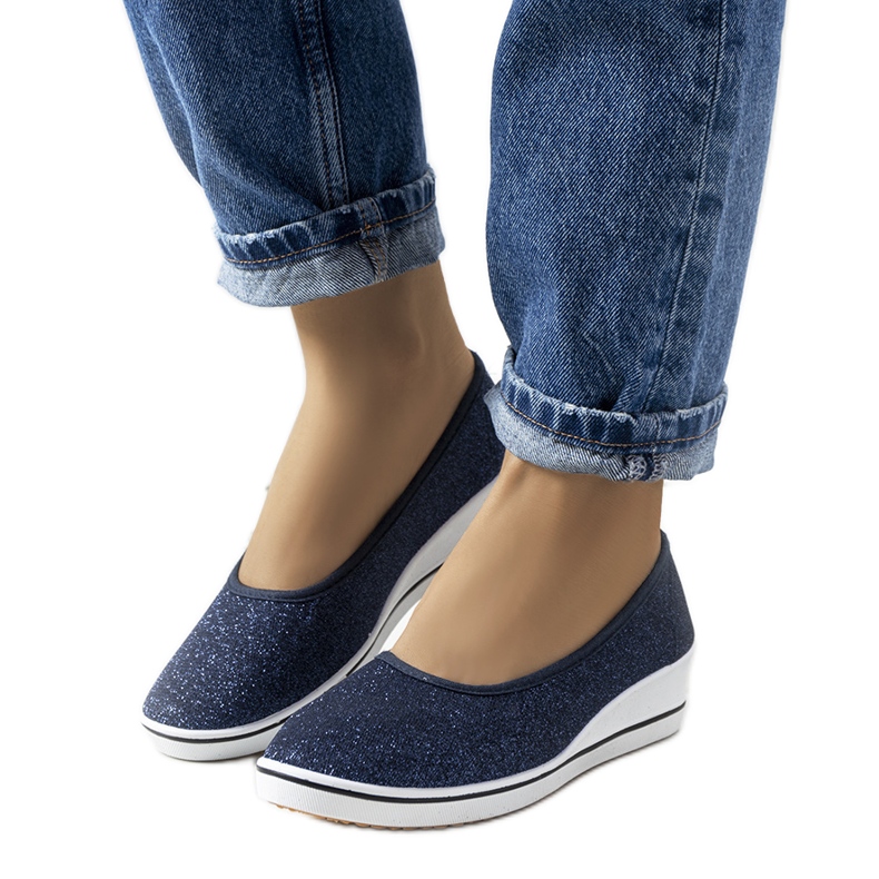 Tênis de cunha azul marinho Friis