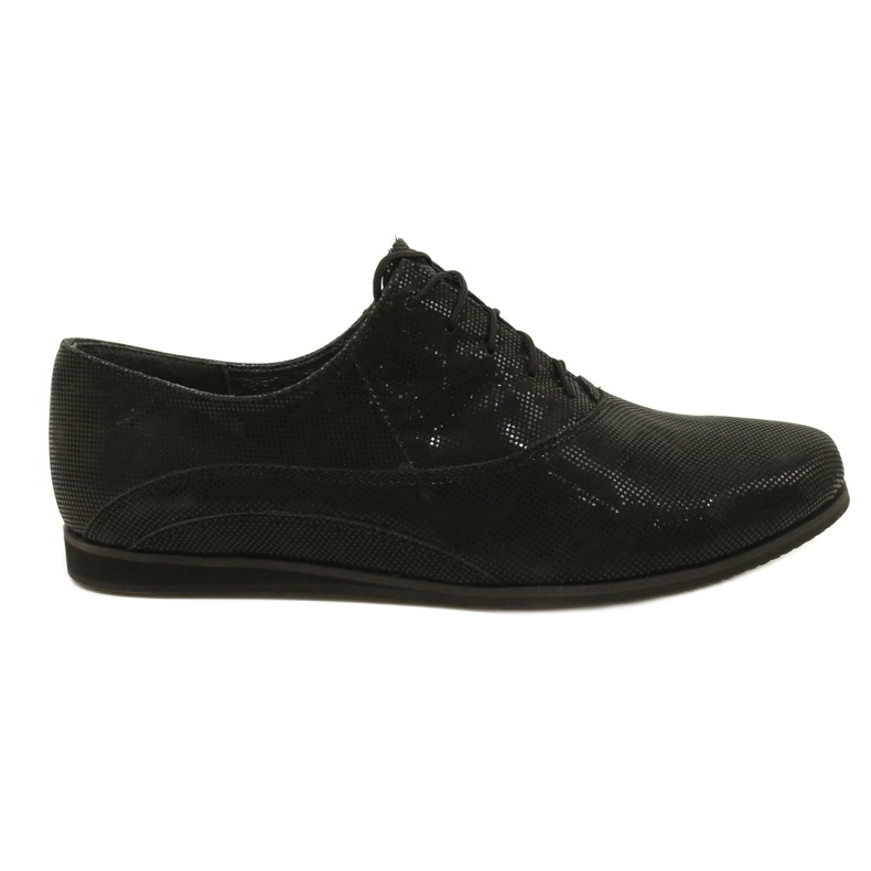 ANGELLO Black Shoes Sapatos femininos amarrados em bolinhas 303 preto