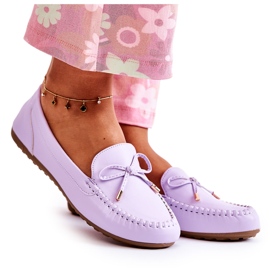 PG1 Mocassins femininos com laço violeta Aurila tolet PG1 Mocassins femininos com laço violeta Aurila tolet
