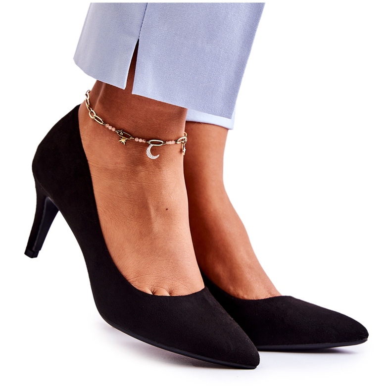 PG1 Salto Clássico de Camurça Theira Preto