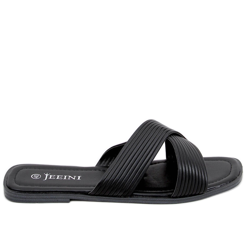 Chinelos femininos Fuzzy Black preto