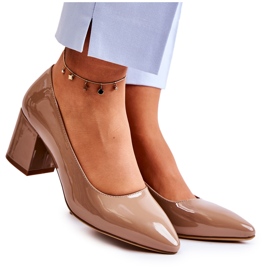 Bombas lacadas Sergio Leone PB411 Marrom