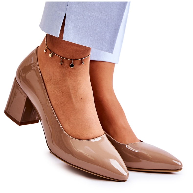 Bombas lacadas Sergio Leone PB411 Marrom castanho