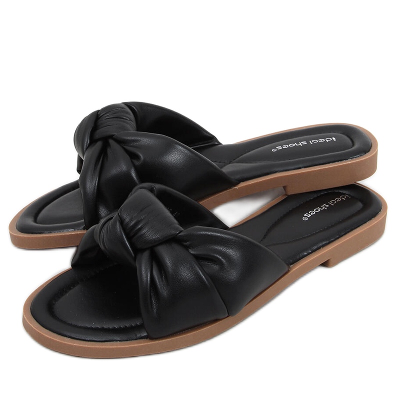 Chinelos femininos Sally Black preto