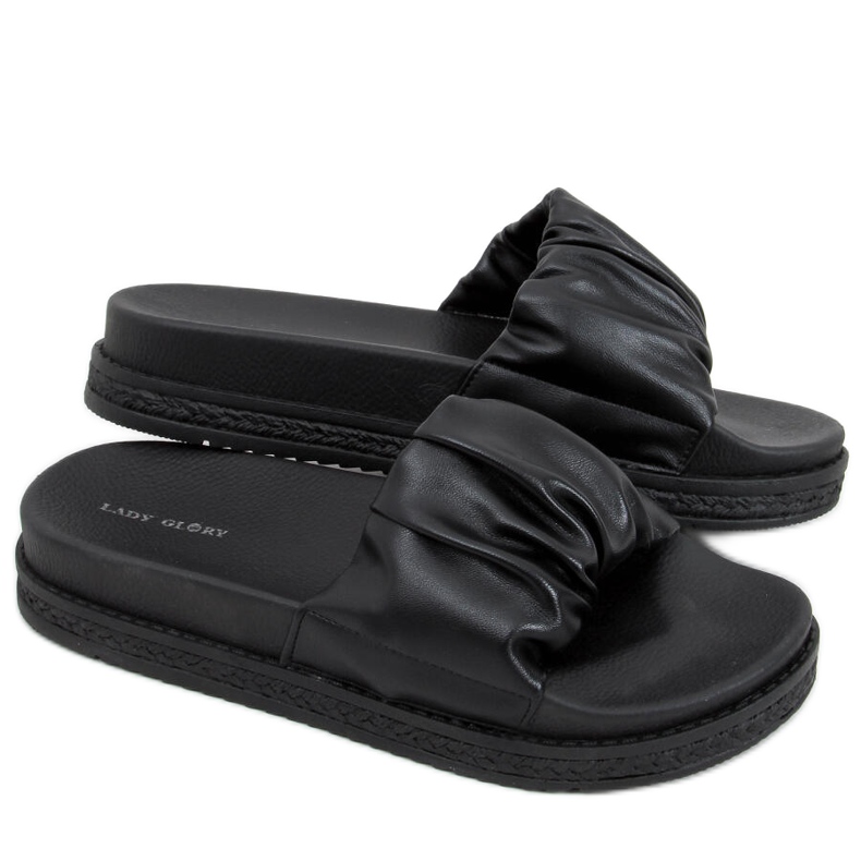 Chinelos femininos Atissa Black preto