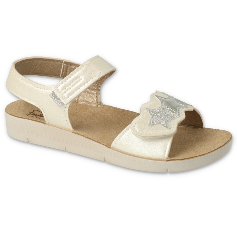 Sandals Befado Girls 068Y003 Branco e Prata