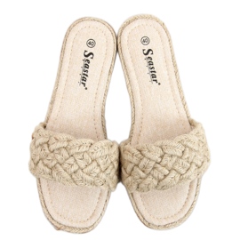 Chinelos de corda de mulher Erika Beige bege