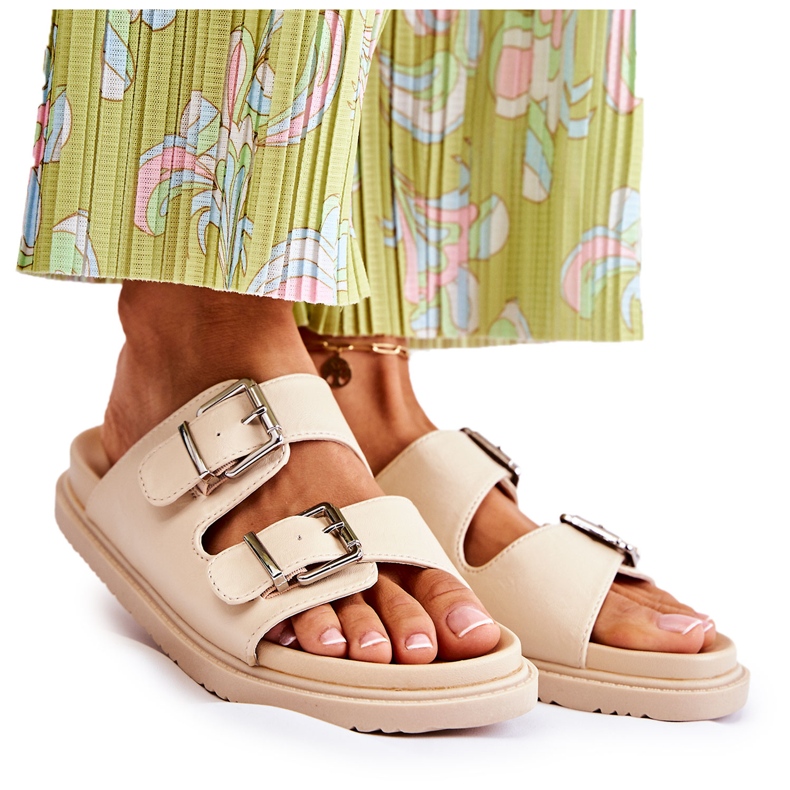 PJ1 Sandálias femininas clássicas bege Weston