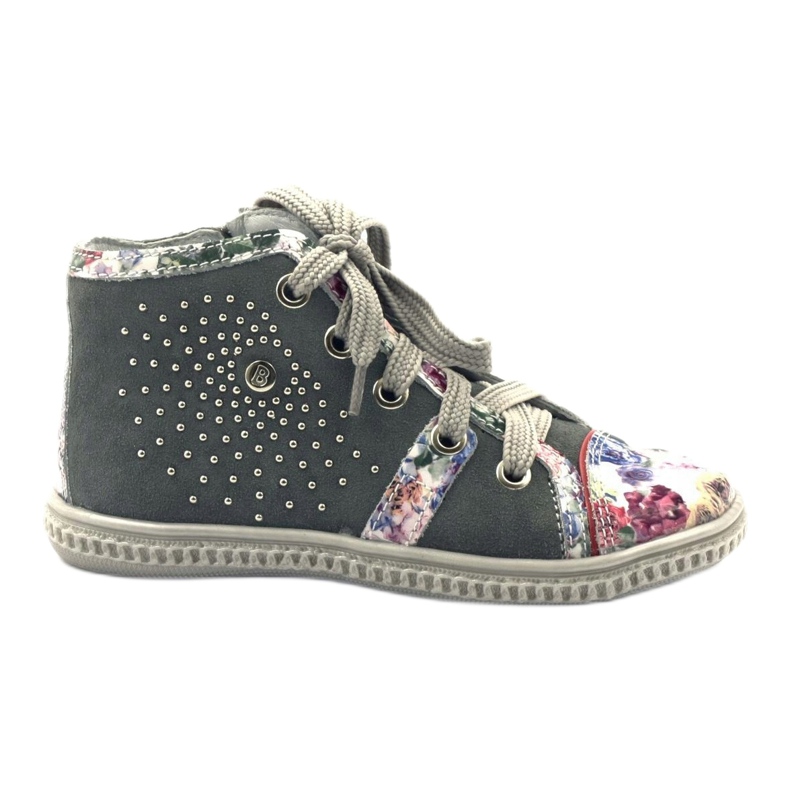 Botas, calçados infantis com strass Bartek 87254 rosa cinza