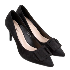 Sapatos com salto agulha preto Fiona