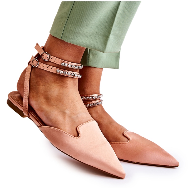 WS1 Sandálias femininas com biqueira em rosa Amisha Spitz