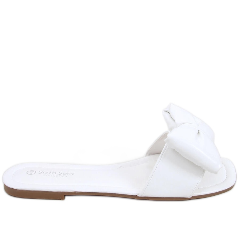 Chinelos Mili White com laço branco