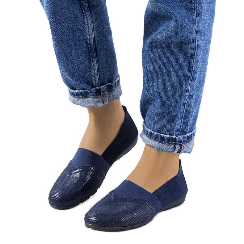 BM Tênis Boirs azul marinho de couro