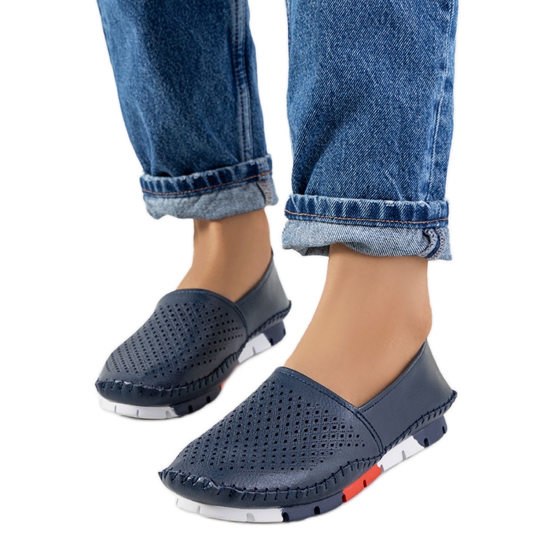 Mocassim azul marinho Piron