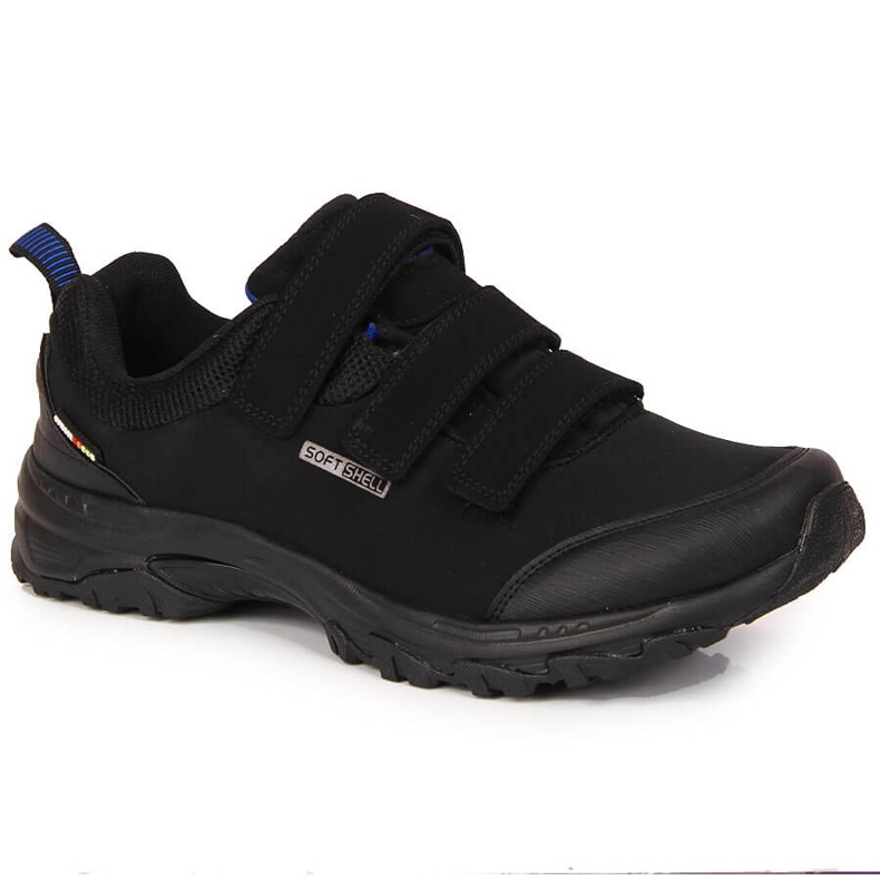 Tênis de trekking impermeável Black American Club Velcro preto