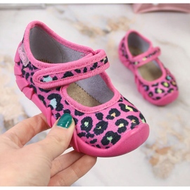 Chinelos de menina com velcro rosa pantera rosa Befado Chinelos de menina com velcro rosa pantera rosa Befado