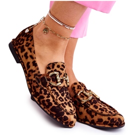 WS1 Mocassim feminino de camurça marrom e preto coriso