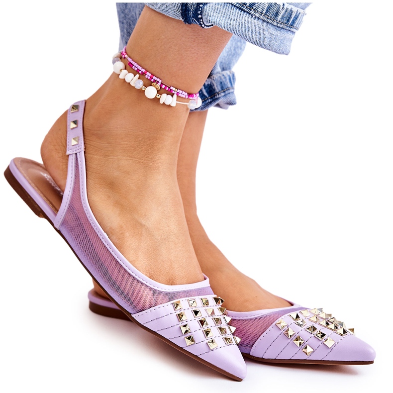 Bailarinas femininas com tachas Violet Kinley tolet