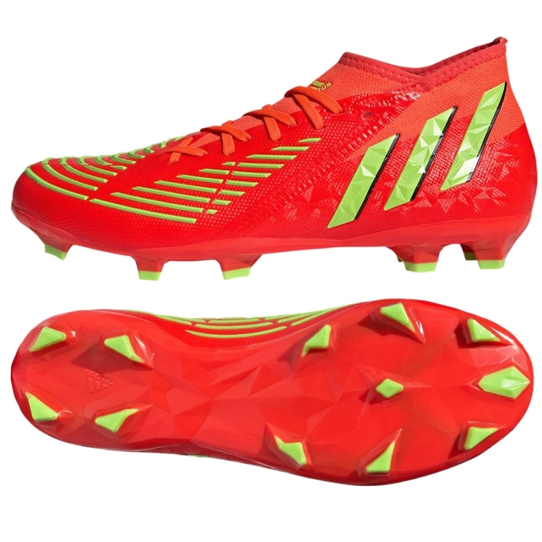 Tênis Adidas Predator Edge.2 Fg GW1009 vermelho laranjas e tintos