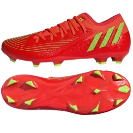Tênis adidas Predator Edge. 3 L Fg M GW0994 vermelho laranjas e vermelhos