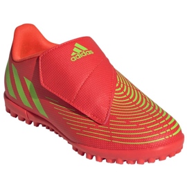 Tênis Adidas Predator Edge 4 V Tf Jr GV8480 vermelho laranjas e tintos