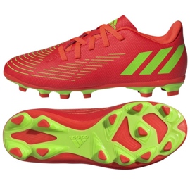Tênis adidas Predator Edge.4 FxG Jr GW0970 néon laranja laranjas e vermelhos