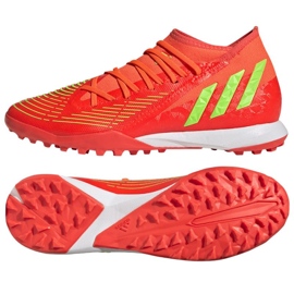Tênis Adidas Predator Edge.3 Tf GV8536 vermelho laranjas e tintos